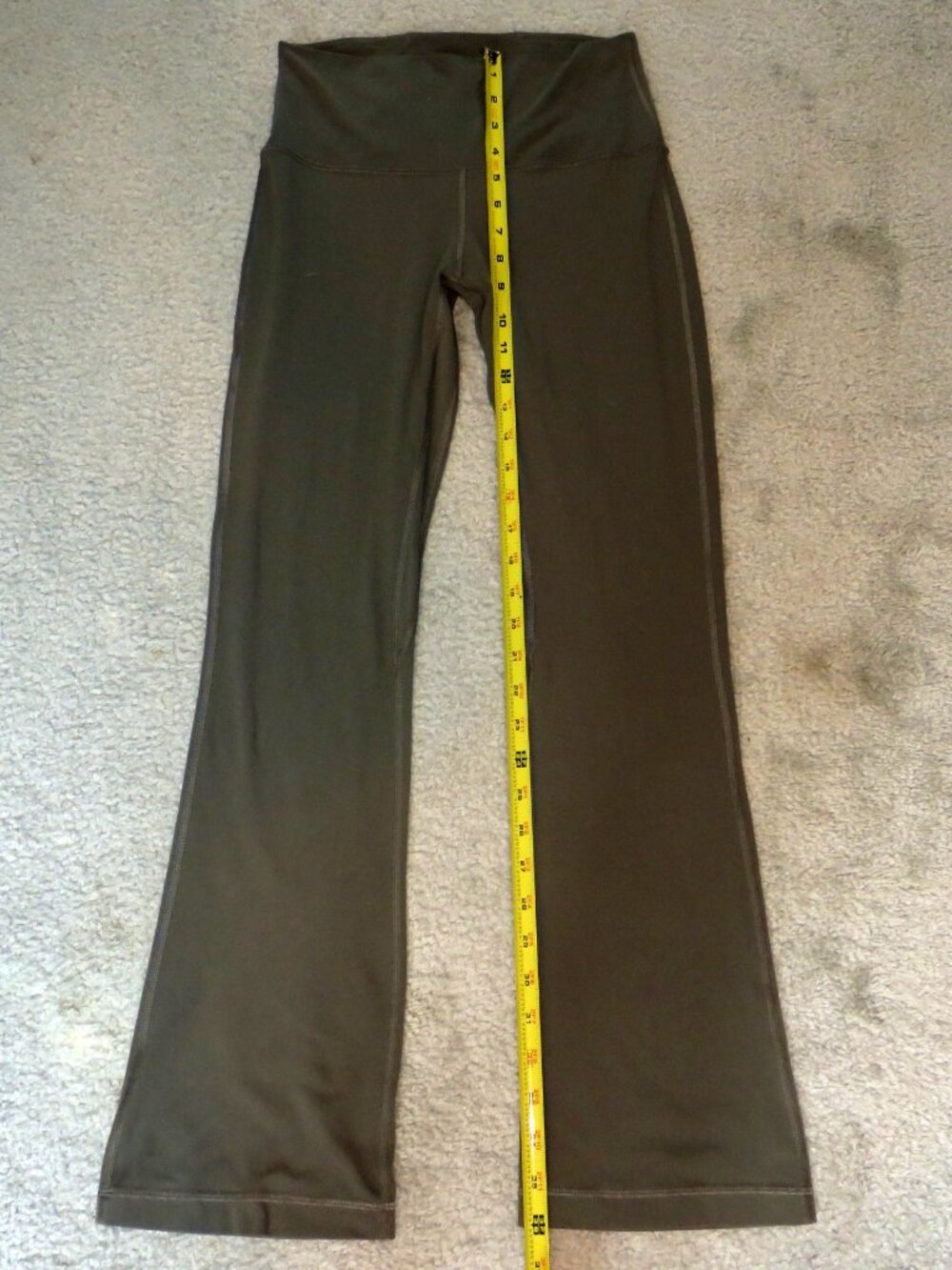 Lululemon Olive Green High Waist Flare Leggings Size 6